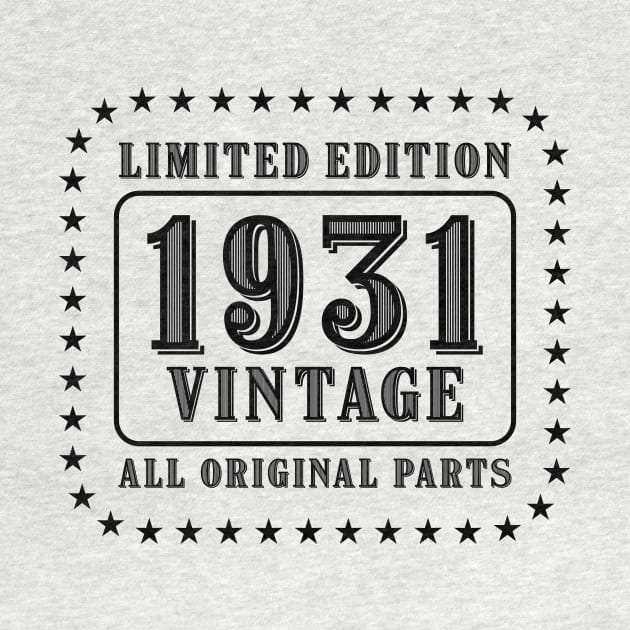 All original parts vintage 1931 limited edition birthday by colorsplash